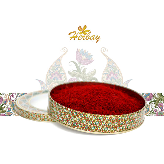 Herbay Saffron 28 gr, Finest Pure Premium Super-Negin Saffron, Spice Threads, Rare trim and Highest Grade for Tea, Paella, Rice, Desserts, No Artificial, No Preservatives, Khatam Series