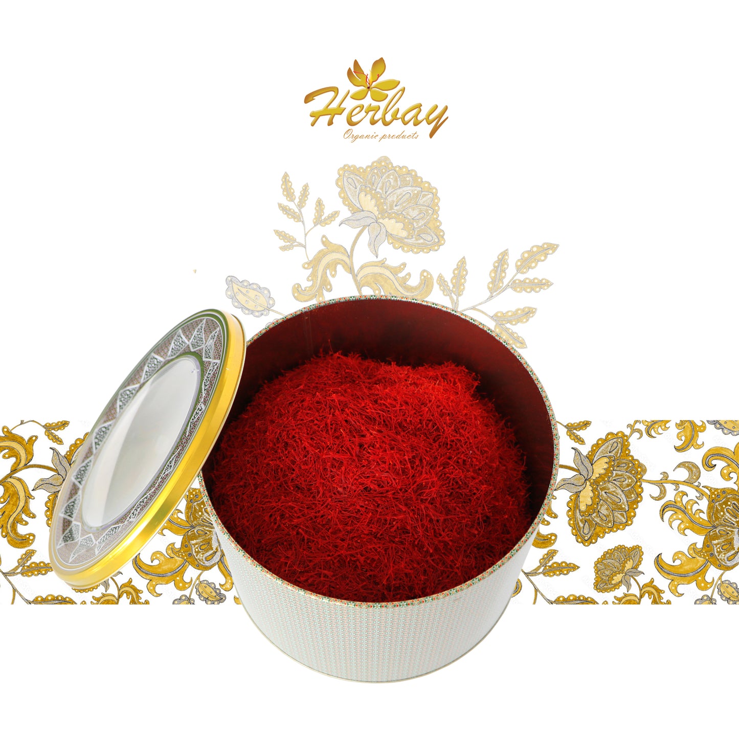 Herbay Saffron 300 gr, Finest Pure Premium Super-Negin Saffron Spice Threads, Highest Grade Saffron for Tea, Paella, Rice, Desserts, No Artificial, No Preservatives, Khatam Series