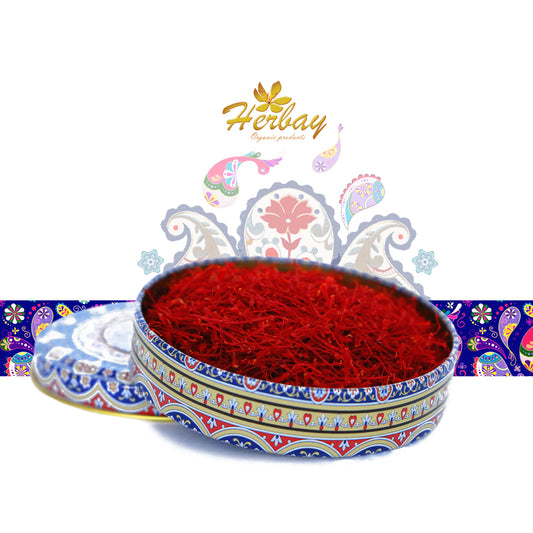 Herbay Saffron 10 gr, Finest Pure Premium Super-Negin, BlueDream Series, Saffron Spice Threads, Highest Grade Saffron for Tea, Paella, Rice, Desserts, No Artificial, No Preservatives