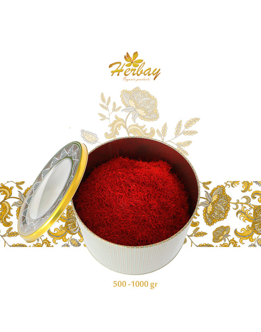Herbay Saffron 500 gr, Finest Pure Premium Super-Negin Saffron Spice Threads, Highest Grade Saffron for Tea, Paella, Rice, Desserts, No Artificial, No Preservatives, Khatam Series